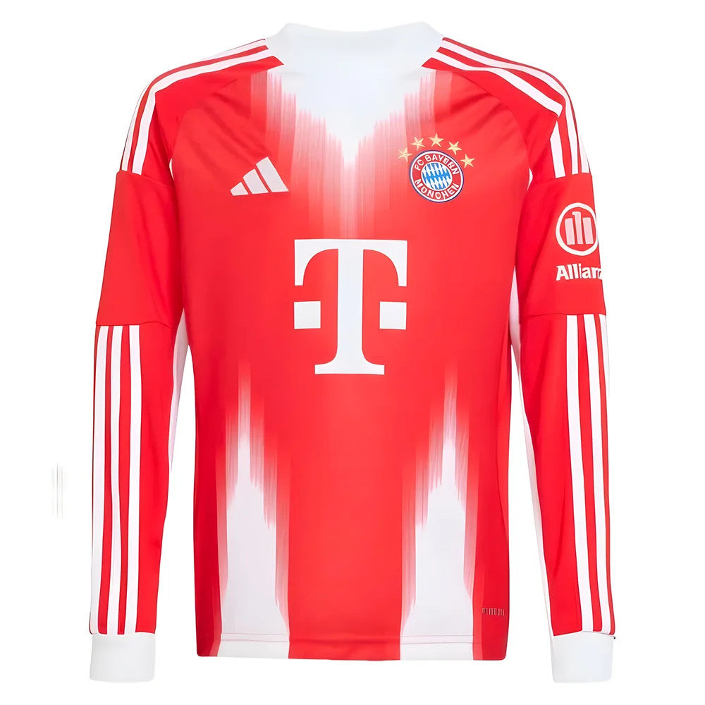 2025-2026 Bayern Munich Long Sleeve Home Shirt (Kids)_2