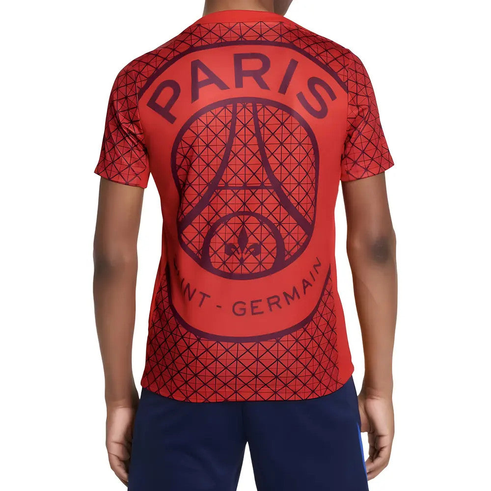 2025-2026 PSG Academy Pro Away Pre Match Shirt (Red) - Kids_2
