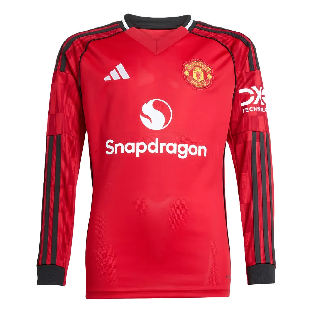 2025-2026 Man Utd Long Sleeve Home Shirt (Kids) (Beckham 7)_3