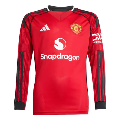 2025-2026 Man Utd Long Sleeve Home Shirt (Kids)_1