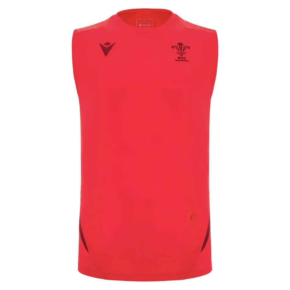 2025-2026 Wales Rugby Training Sleeveless Shirt (Red)_3