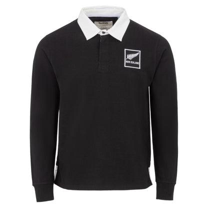 Kooga Vintage New Zealand Men\'s LS Rugby Shirt (Black)_0