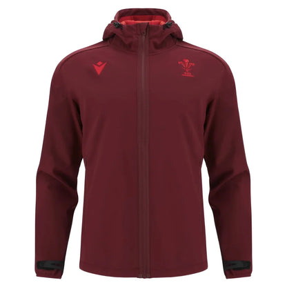 2025-2026 Wales WRU Rugby Travel Softshell Jacket (Deep Red)_3