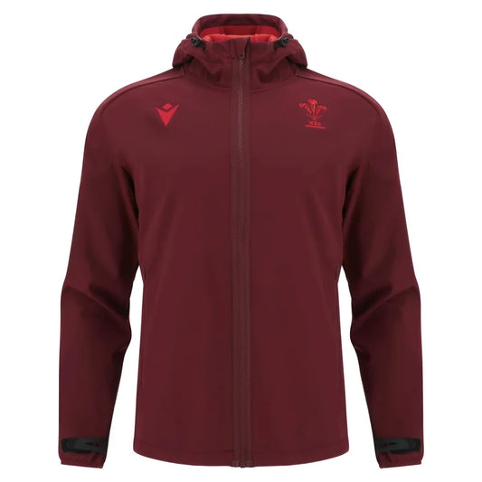 2025-2026 Wales WRU Rugby Travel Softshell Jacket (Deep Red)_3