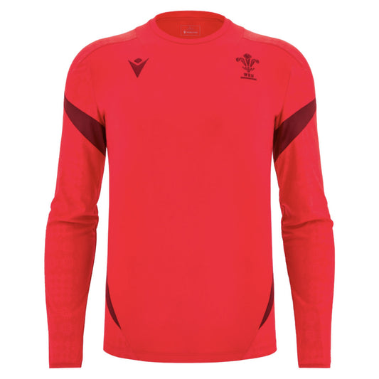 2025-2026 Wales WRU Rugby LS Player Training Shirt (Red)_3
