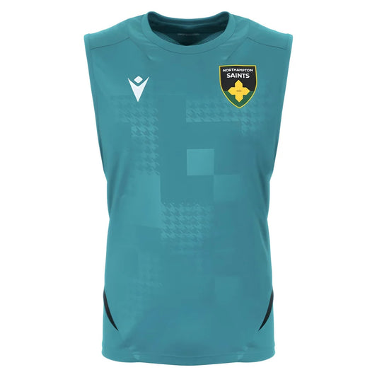 2025-2026 Northampton Saints Training Sleeveless Shirt (Green)_2