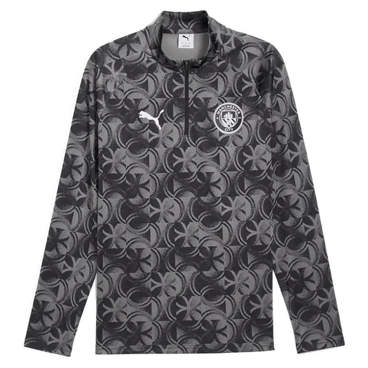 2025-2026 Man City Warm Up 1/4 Zip Top (Black)_1