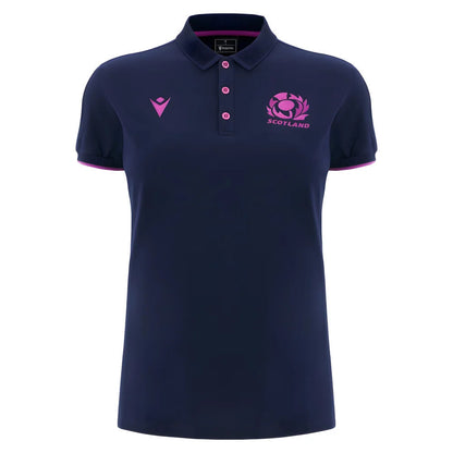 2025-2026 Scotland Rugby Travel Polo Shirt (Navy) - Womens_2