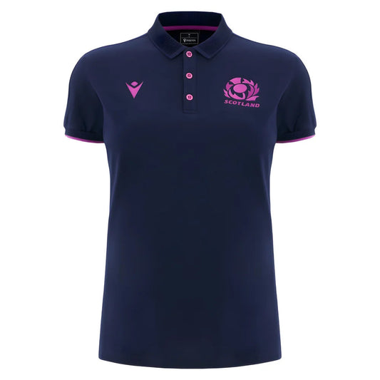 2025-2026 Scotland Rugby Travel Polo Shirt (Navy) - Womens_2