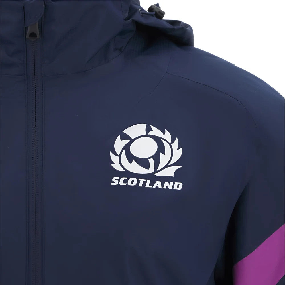 2025-2026 Scotland Rugby Training Rainjacket (Navy)_3