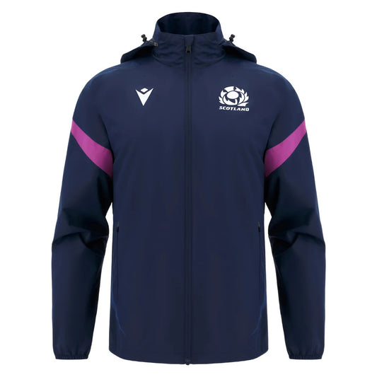 2025-2026 Scotland Rugby Training Rainjacket (Navy)_3