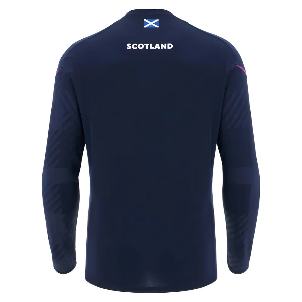 2025-2026 Scotland Rugby Training Poly LS Shirt (Navy)_3