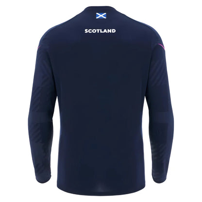 2025-2026 Scotland Rugby Training Poly LS Shirt (Navy)_3