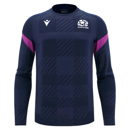 2025-2026 Scotland Rugby Training Poly LS Shirt (Navy)_3