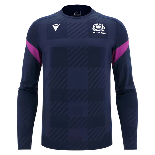 2025-2026 Scotland Rugby Training Poly LS Shirt (Navy)_3