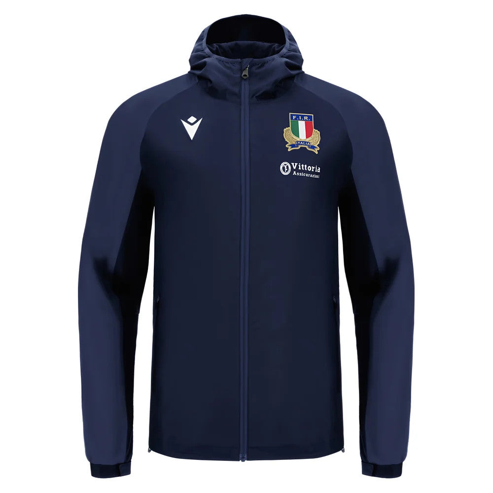2025-2026 Italy FIR Rugby Rain Jacket (Navy)_3