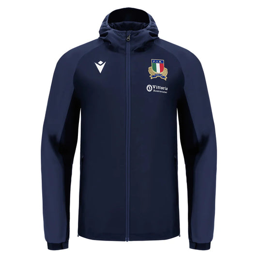 2025-2026 Italy FIR Rugby Rain Jacket (Navy)_3