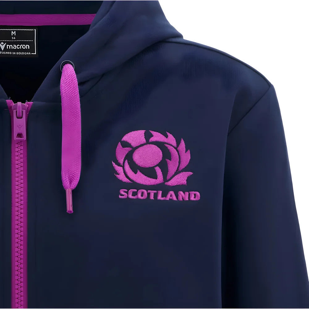2025-2026 Scotland Rugby Travel Full Zip Hoody (Navy) - Womens_3