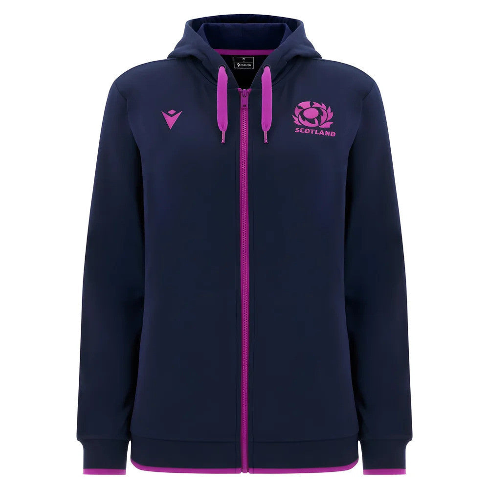 2025-2026 Scotland Rugby Travel Full Zip Hoody (Navy) - Womens_3