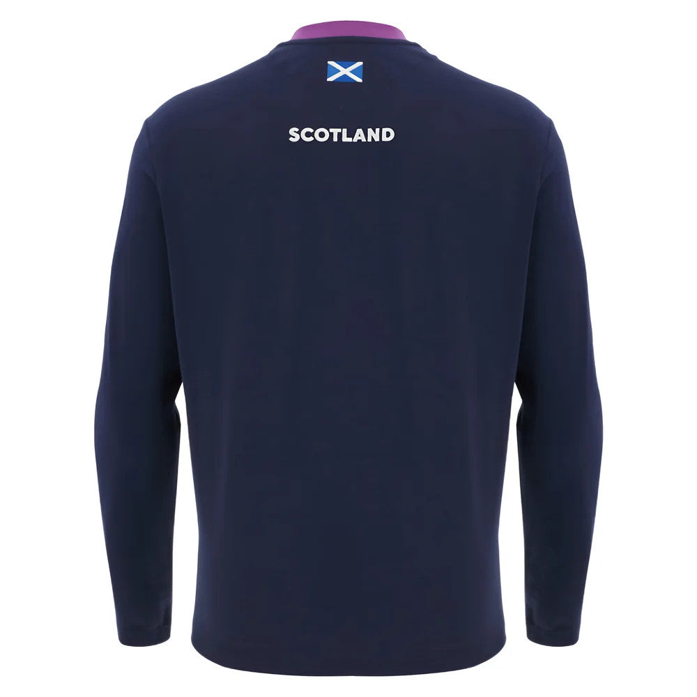 2025-2026 Scotland Rugby Ath Cotton LS Tee (Navy)_3