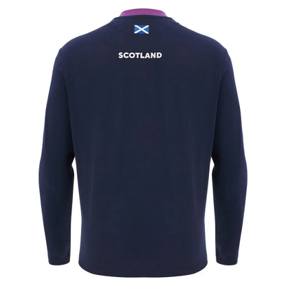 2025-2026 Scotland Rugby Ath Cotton LS Tee (Navy)_3