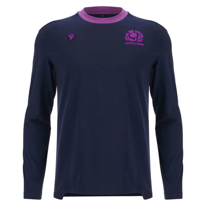 2025-2026 Scotland Rugby Ath Cotton LS Tee (Navy)_3