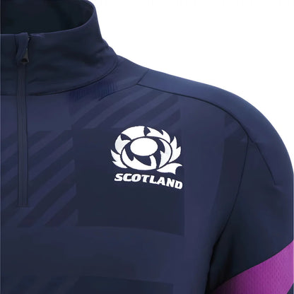 2025-2026 Scotland Rugby 1/4 Zip Training Top (Navy)_3