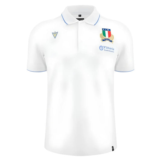 2025-2026 Italy FIR Rugby Cotton Polo Shirt (White)_2