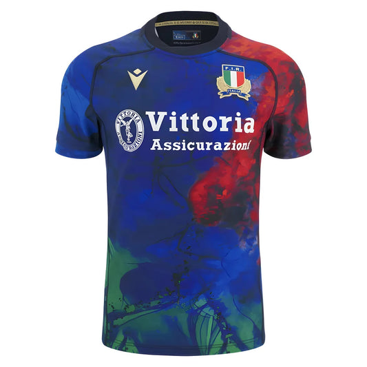2025-2026 Italy FIR Rugby Training Jersey (Navy)_2