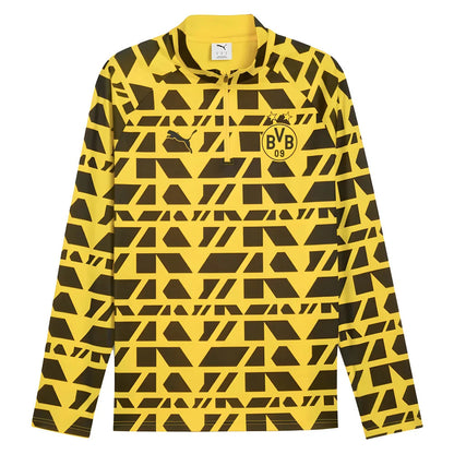 2025-2026 Borussia Dortmund Warm Up 1/4 Zip Top (Yellow)_2