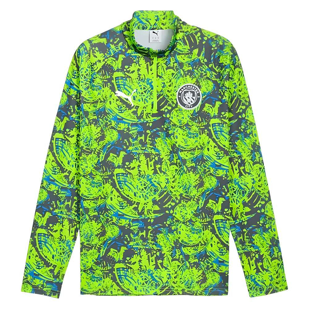 2025-2026 Man City Warm Up 1/4 Zip Top (Pro Green)_1