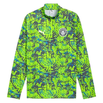 2025-2026 Man City Warm Up 1/4 Zip Top (Pro Green)_1