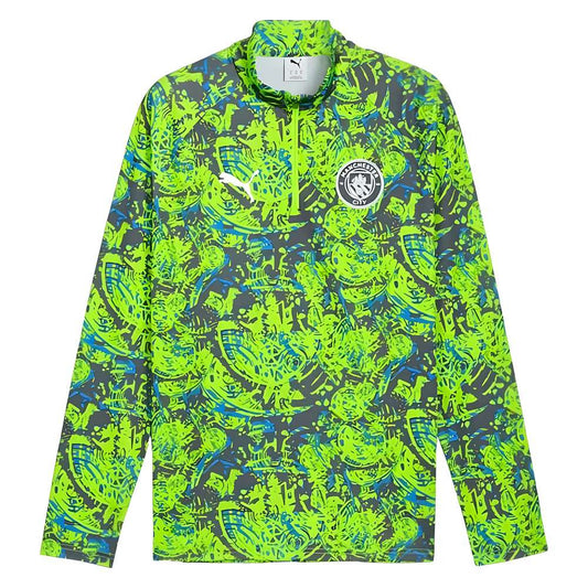 2025-2026 Man City Warm Up 1/4 Zip Top (Pro Green)_1