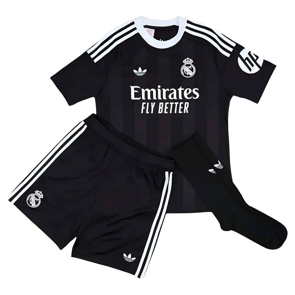 2025-2026 Real Madrid Third Goalkeeper Youth Kit (Black)_2