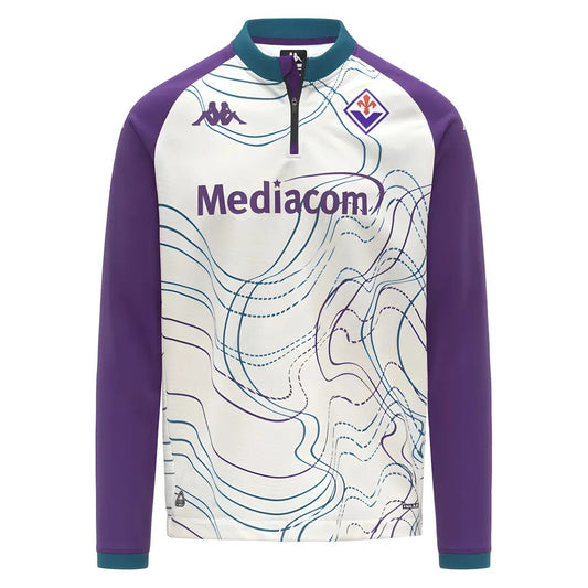 2025-2026 Fiorentina Pre Match Sweat Top (White-Violet)_2