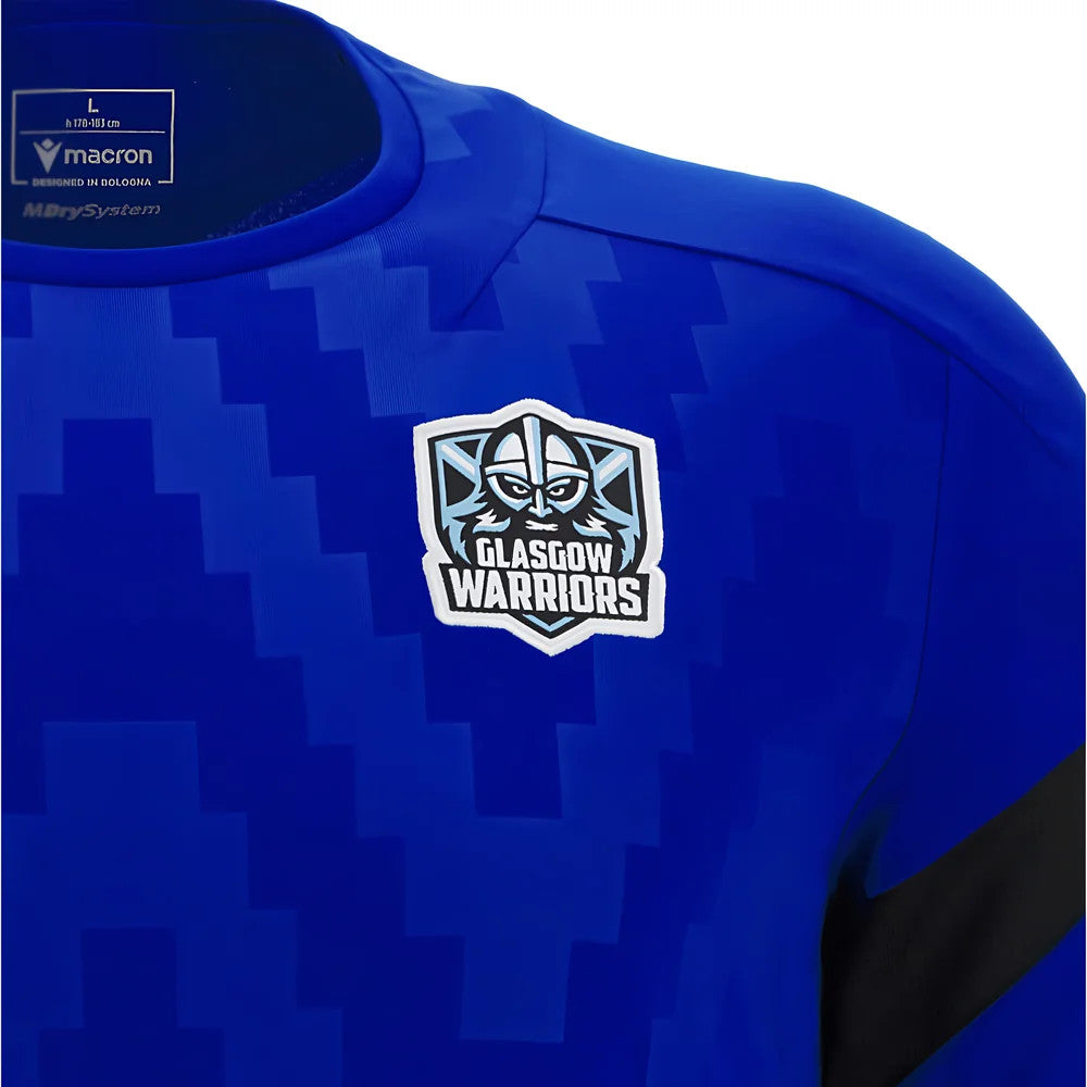 2025-2026 Glasgow Warriors Rugby Training Poly Shirt (Blue)_3