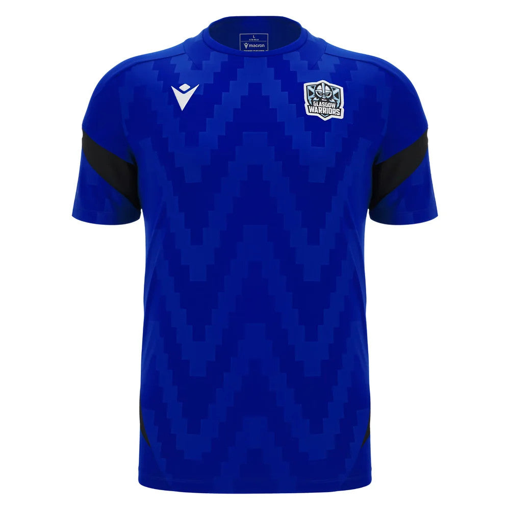 2025-2026 Glasgow Warriors Rugby Training Poly Shirt (Blue)_3