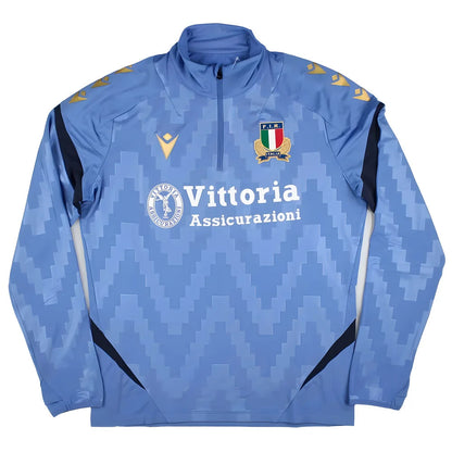 2025-2026 Italy FIR Rugby Training Half Zip Top (Blue)_1