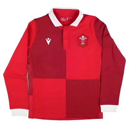2025-2026 Wales WRU Home LS Cotton Rugby Shirt (Kids)_1
