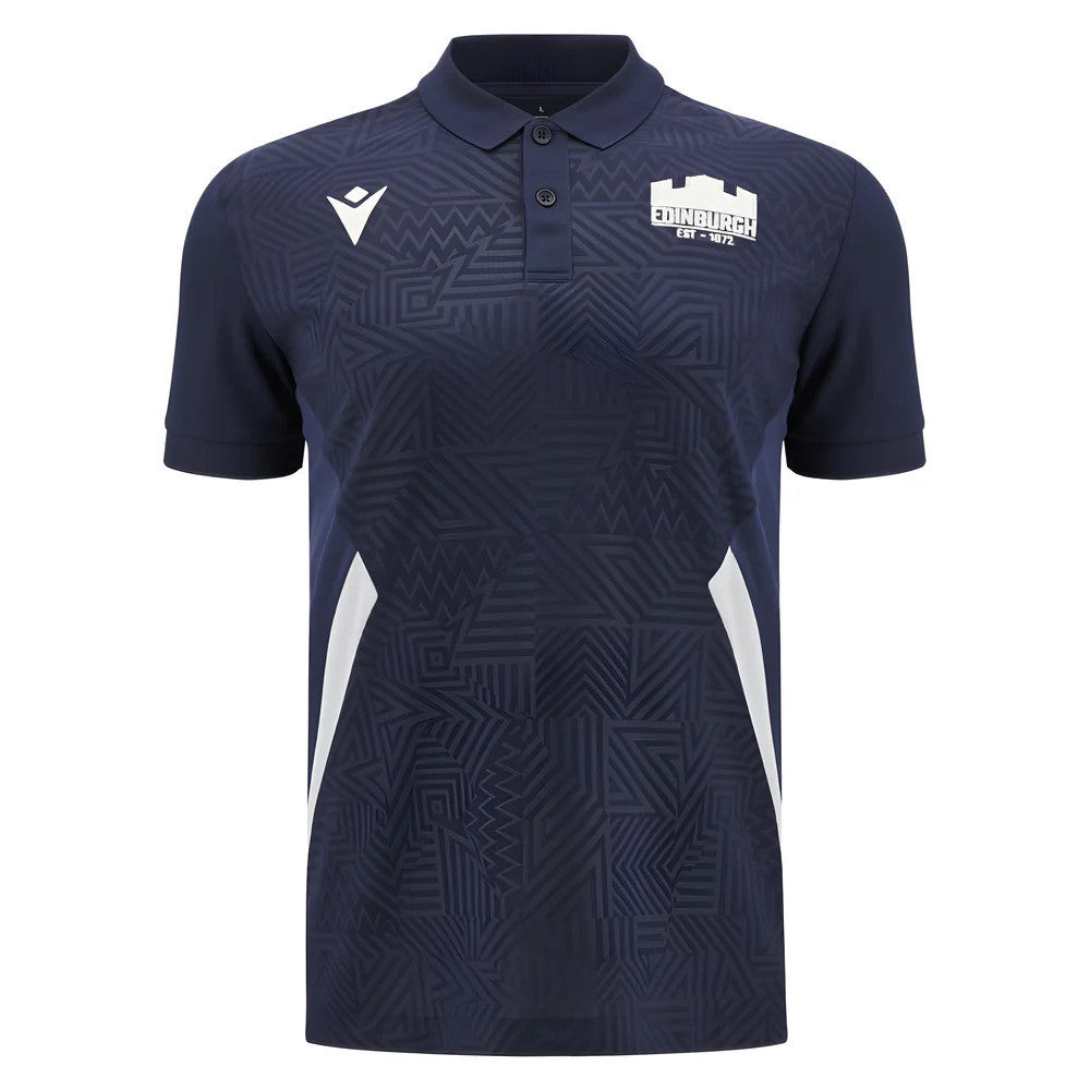 2025-2026 Edinburgh Rugby Travel Polo Shirt (Navy)_3
