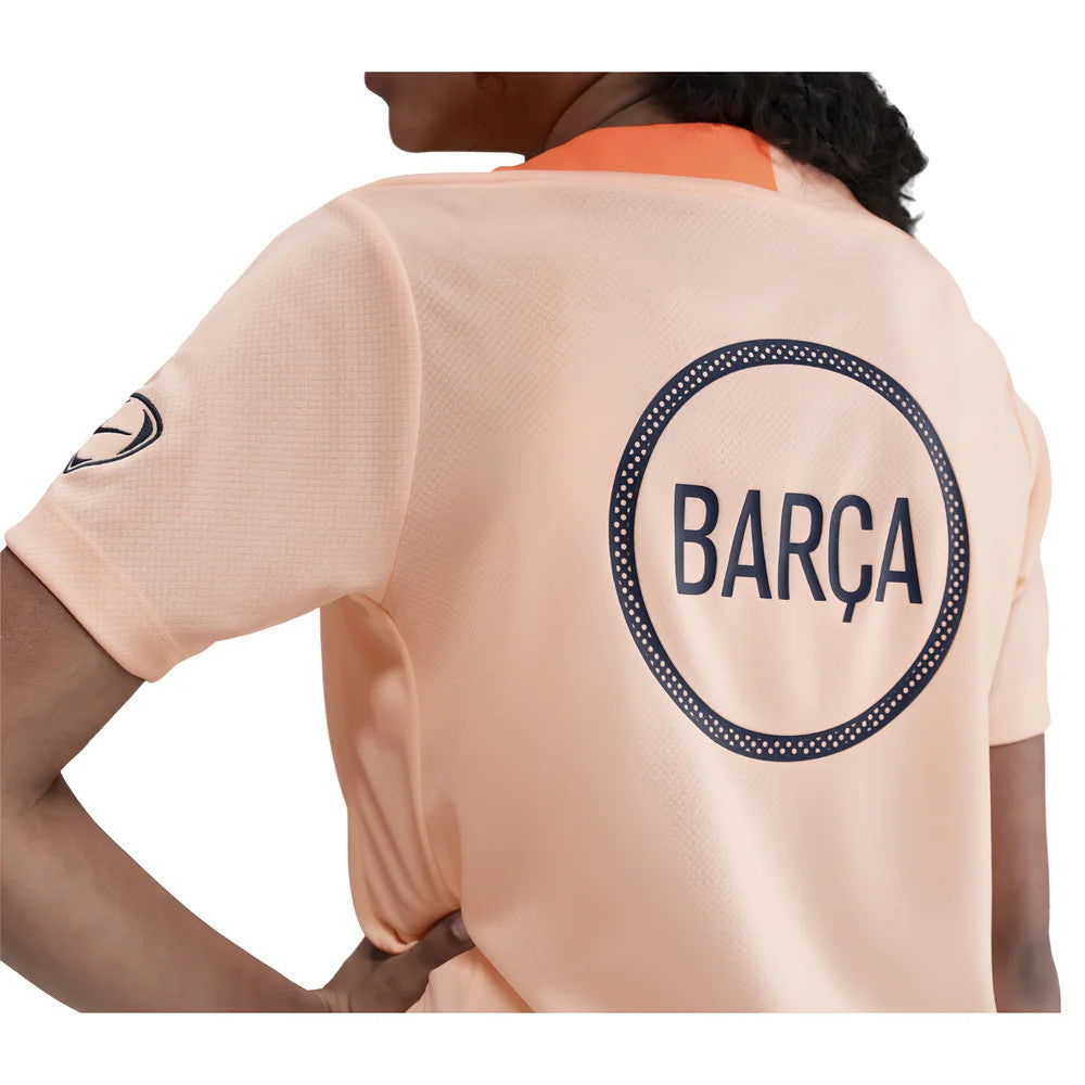 2025-2026 Barcelona Third T90 Strike Training Shirt (Orange) - Kids_1