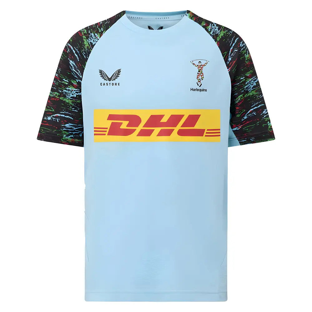 2025-2026 Harlequins Rugby Training Shirt (Sky Blue)_3