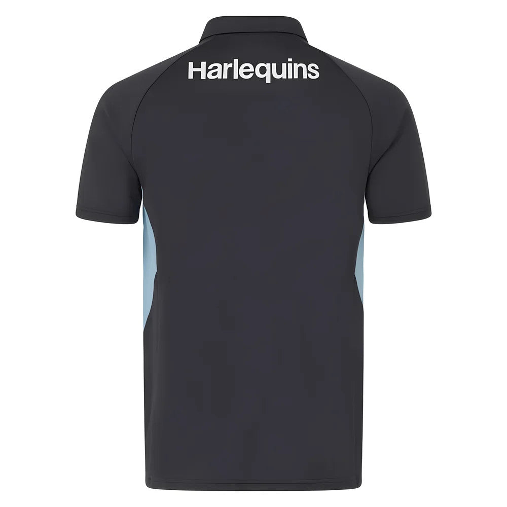 2025-2026 Harlequins Rugby Presentation Polo Shirt (Ebony)_3