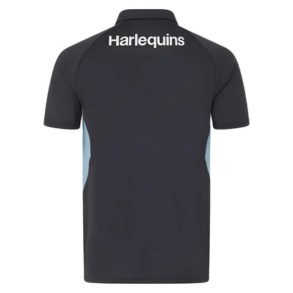 2025-2026 Harlequins Rugby Presentation Polo Shirt (Ebony)_3