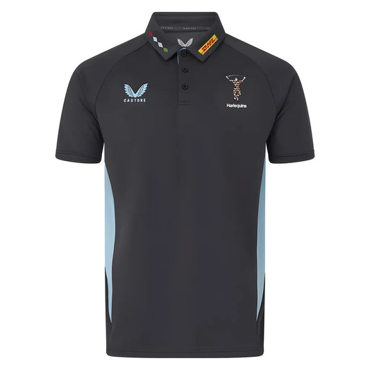 2025-2026 Harlequins Rugby Presentation Polo Shirt (Ebony)_3