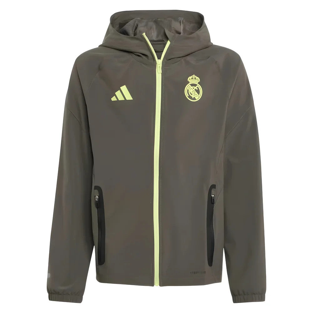 2025-2026 Real Madrid Vis Tech Travel Jacket (Almost Grey) - Kids_2