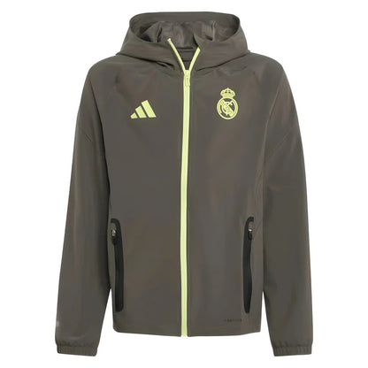 2025-2026 Real Madrid Vis Tech Travel Jacket (Almost Grey) - Kids_2