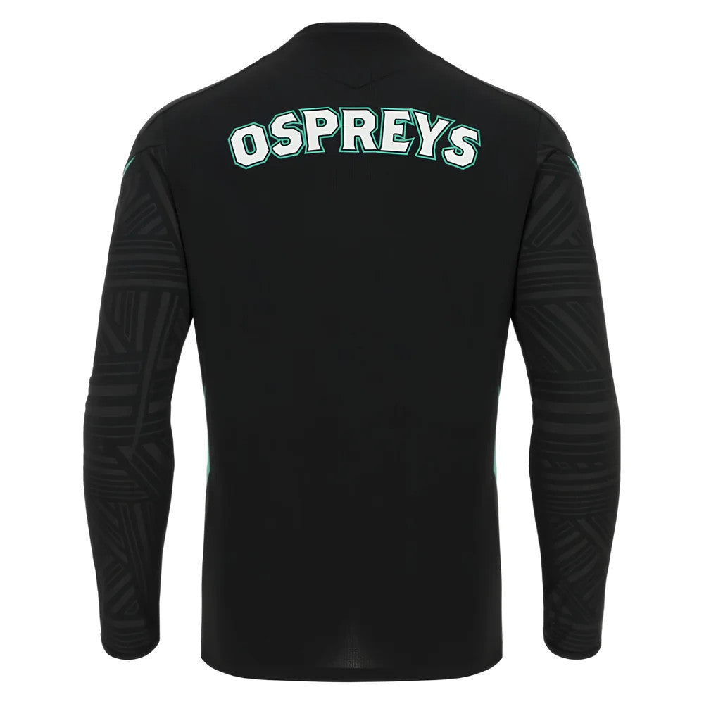 2025-2026 Ospreys Rugby Poly LS Training Tee (Black)_3