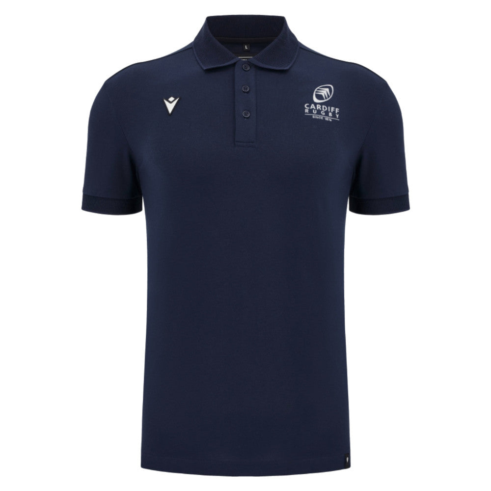 2025-2026 Cardiff Blues Rugby Ath Cotton Polo Shirt (Navy)_3