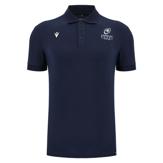 2025-2026 Cardiff Blues Rugby Ath Cotton Polo Shirt (Navy)_3